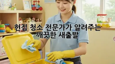 헌집 청소 전문가가 알려주는 깨끗한 새출발!